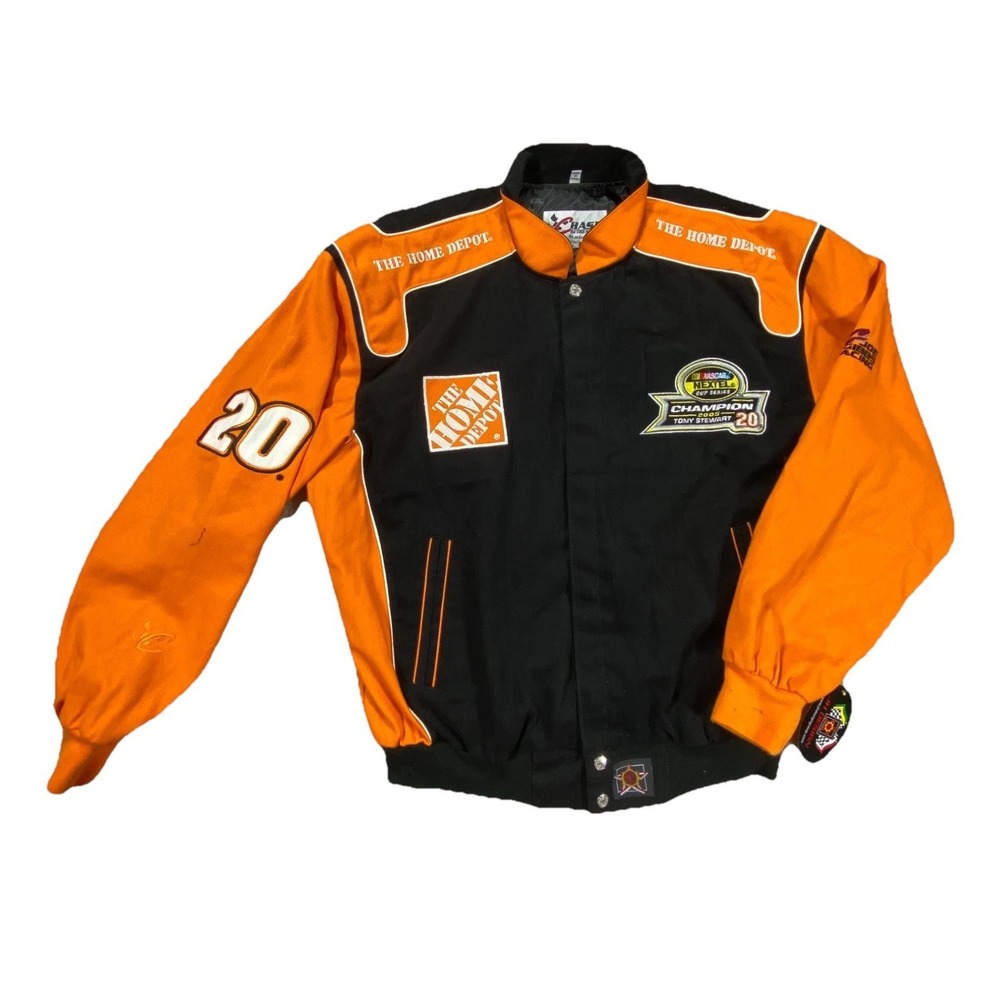 Joe Gibbs Racing Jacket Men Large Black Tony Stewart #20 Chase Nascar Nextel Cup